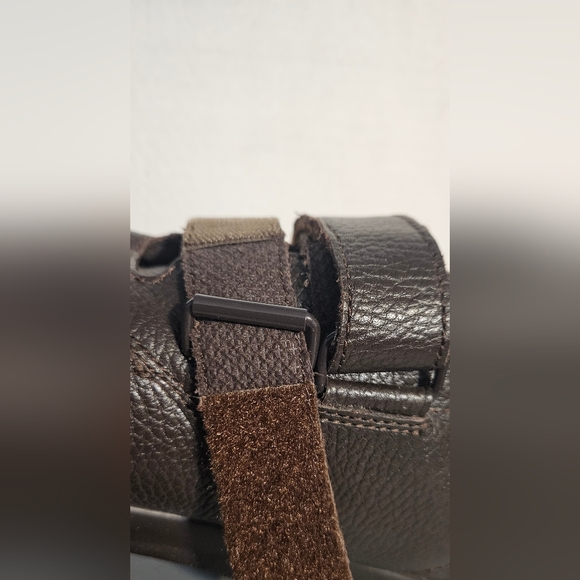 PW Minor Mens Shoes 9 Dark Brown Leather Velcro - Picture 7 of 12